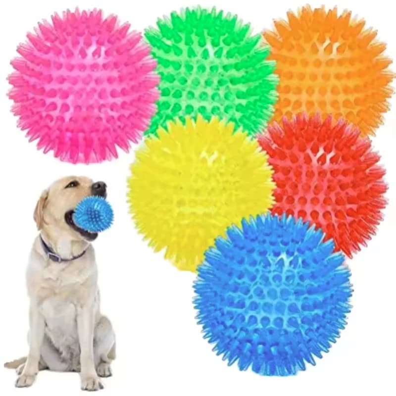 Squeaky Puppy Big Dog Ball Chew Toy for Small Medium Dogs Teeth Cleaning Pet Accessory Ideal for French Bulldogs Corgis - 4