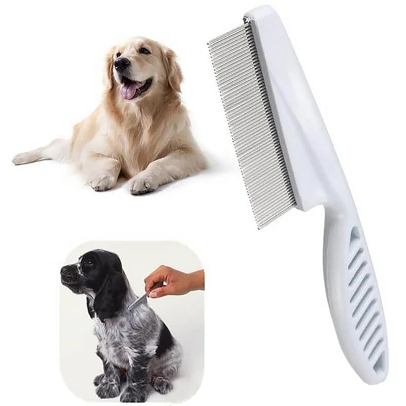 1pc Pet Hair Shedding Comb Stainless Steel Flea Comb for Cat Dog Pet Comfort Flea Hair Grooming Comb Dog Brush Grooming Tools - 4
