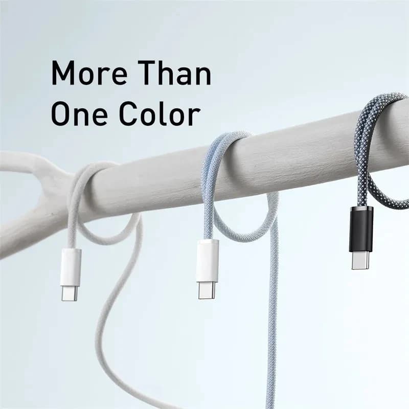 كابل USB-C الأصلي آيفون 16 15 برو ماكس PD 60 واط شحن سريع لهواوي Xiaomi سامسونج نوع C كابل نسيج - 6