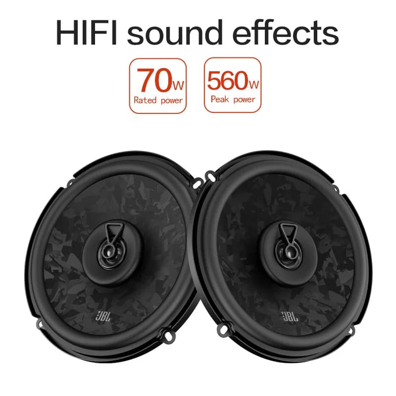 سماعة سيارة JBL، سماعة محورية مقاس 6.5 بوصة، طاقة 560 واط، سماعة ستيريو بترددات عالية ومتوسطة وサブ ووفر، سماعة سيارة JBL أصلية - 4