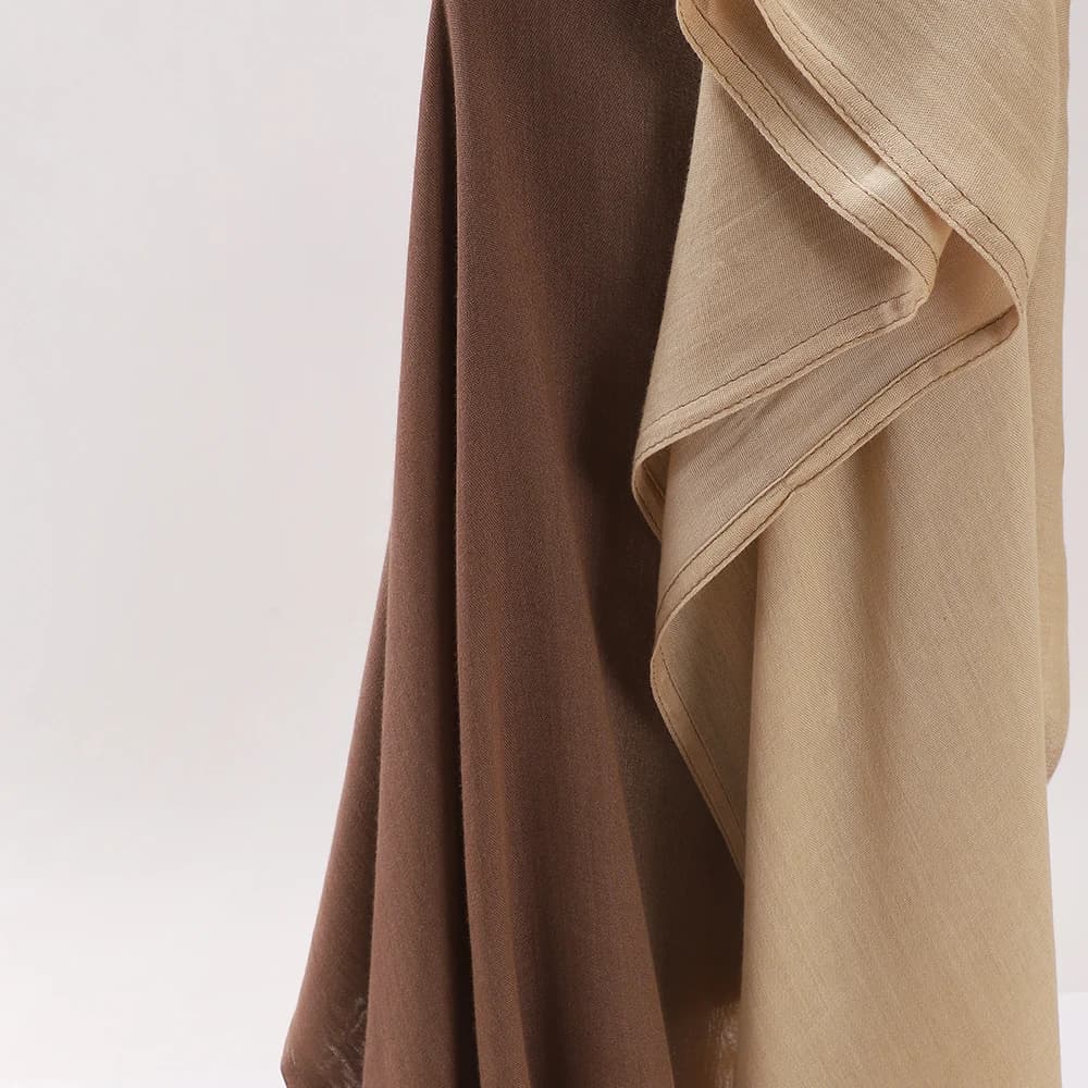 حجاب جديد بألوان متدرجة وشاح لونين صبغ ربطة عنق شالات قطنية لفائف نساء مسلمات عصابة رأس عمامة إسلامية - 5