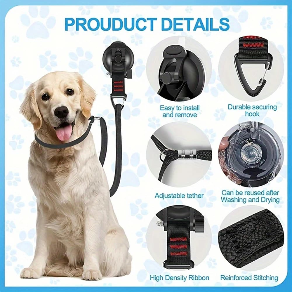 1 Set of Cat and Dog Bathing Fixed Suction Cup Pet Grooming Table Harness Pet Hair Trimming and Blow-Drying Leash S003257 - 2