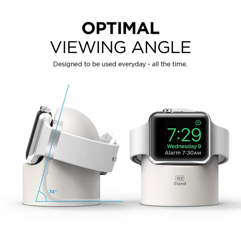 Charger Stand For Apple Watch Series Ultra/8/SE2/7/6/SE/4/3 49mm/45mm/44mm/42mm/41mm/40mm/38mm Durable Silicone Nightstand Mode - 3