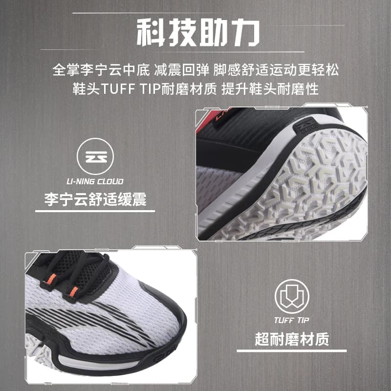 Li Ning Badminton Flagship Official Website Men's Comprehensive Training Shoes Cushioning and Rebounding Low cut Sports Shoes - 3