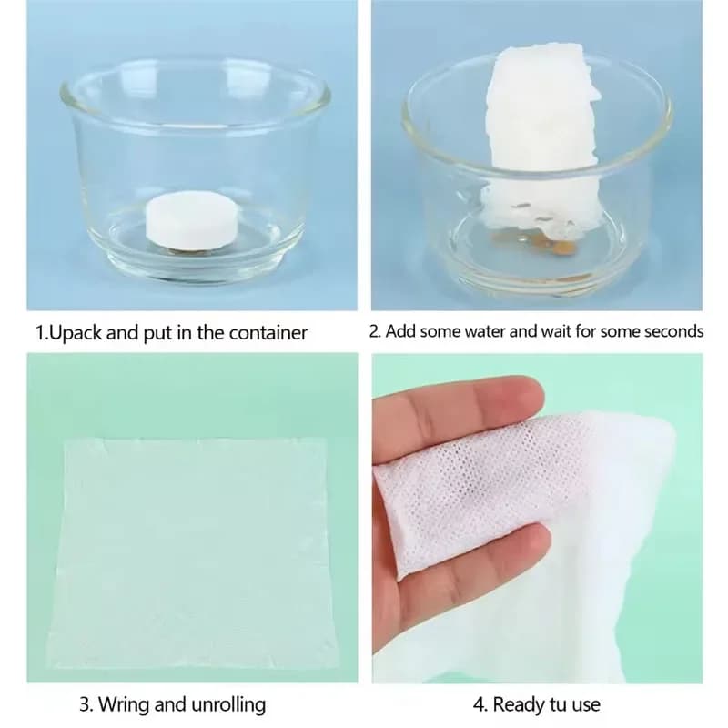 100/50pcs Camping Disposable Compressed Towel Travel Hotel Portable Face Wash Towel Absorbent Towel Tactical Camping Supplies - 5
