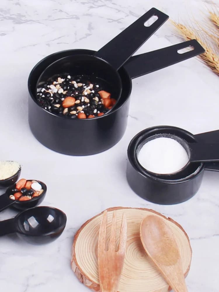 كوب قياس وملعقة 5/10 قطع مجموعة أدوات مطبخ منزلية، يمكن استخدامها لتخزين الطهي - 6