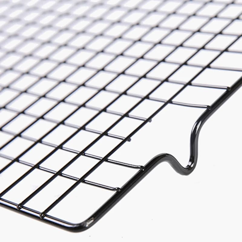 رف تبريد من الفولاذ المقاوم للصدأ سلك شبكي للكيك والطعام رف فرن آمن للمطبخ والخبز والبيتزا والخبز والشواء رف حامل ZXH - 4