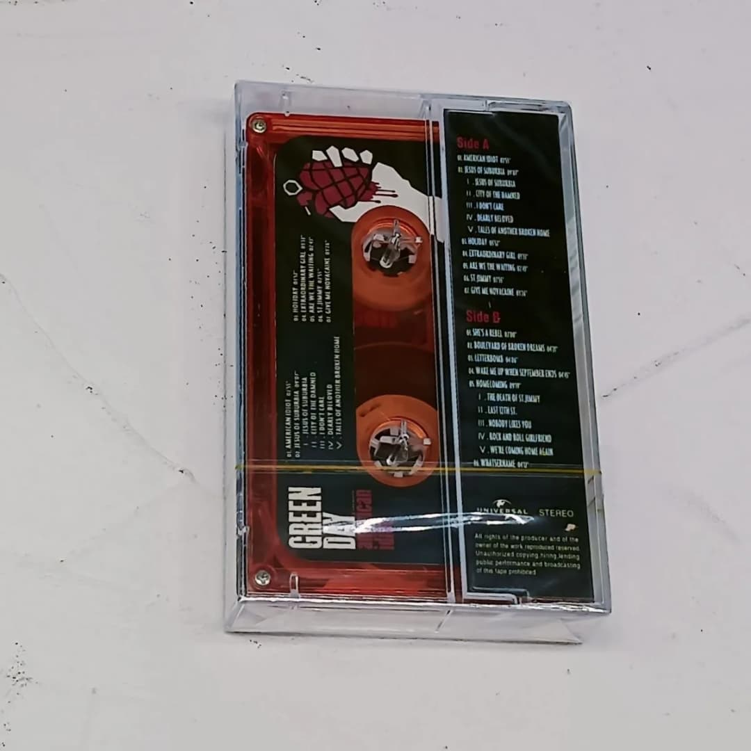 شريط موسيقى بانك روك Green Day Billie Joe، ألبوم Idiot، تسجيل موسيقى، أشرطة كاسيت، أزياء تنكرية، مشغل سيارة، مسجل، صندوق موسيقى تصويرية - 3