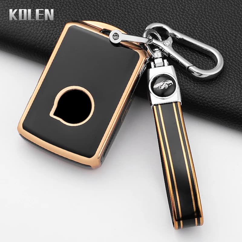 غطاء مفتاح سيارة من TPU لسيارات فولفو S60 S90 XC40 XC60 XC90 V60 V90 T5 T6 T8 Polestar 1 Polestar 2، غطاء سلسلة مفاتيح محمي