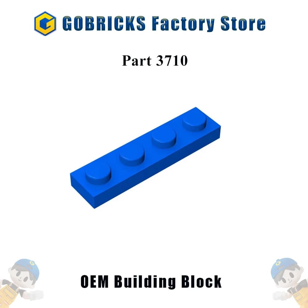 Goالطوب 10 قطع MOC أجزاء لوحة 3710 1x4 متوافقة تجميع جسيمات لمكعبات بناء DIY طوب ألعاب تعليمية
