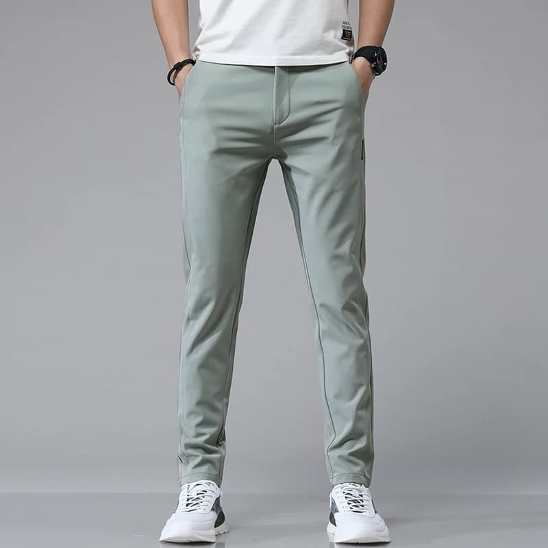 5 Colors Spring Summer Ultra-thin Men's Stretch Slim Straight Casual Pants High Quality Fashion Breathable Golf Sports Trousers - 3