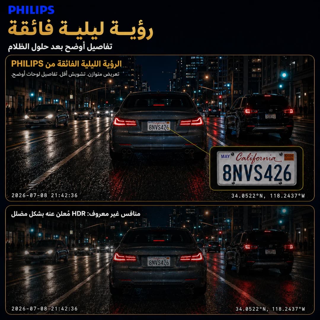 كاميرا سيارة PHILIPS Dash Cam B02 بدقة 4K+1K HDR مزدوجة أمامية وخلفية واي فاي 2.4GHz و5GHz GPS مراقبة الوقوف 24 ساعة تحكم عبر التطبيق - 3