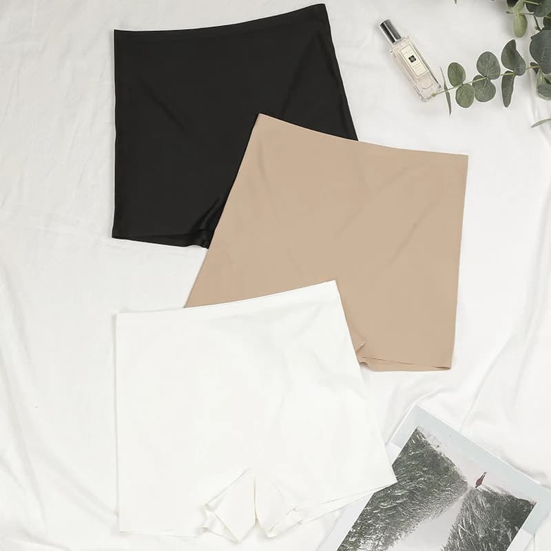 Hot Sale Seamless Ice Silk Solid Biker Shorts Boxer Short Leggings Sports Yoga Pants Seamless Women Shorts Panties - 6