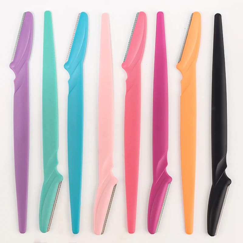 قطعة واحدة أداة تشذيب الحواجب شفرة الوجه ماكينة حلاقة محمولة إزالة شعر الحواجب إزالة الشعر بأمان تشذيب الحواجب أدوات مكياج نسائية - 5