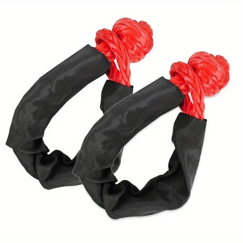 2Pcs 42000 Lbs Synthetic Tow Strap Soft Shackle for Vehicle Recovery Trailer Pull Rope Off Road Winch Rope Accessories - 6