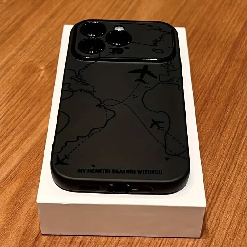 Travel-nspired Airplane Route Desian Phone Case For iPhone 17 15 14 13 12 11 16 Pro Max Air Plus X XR XS Shockproof Soft Cover - 4