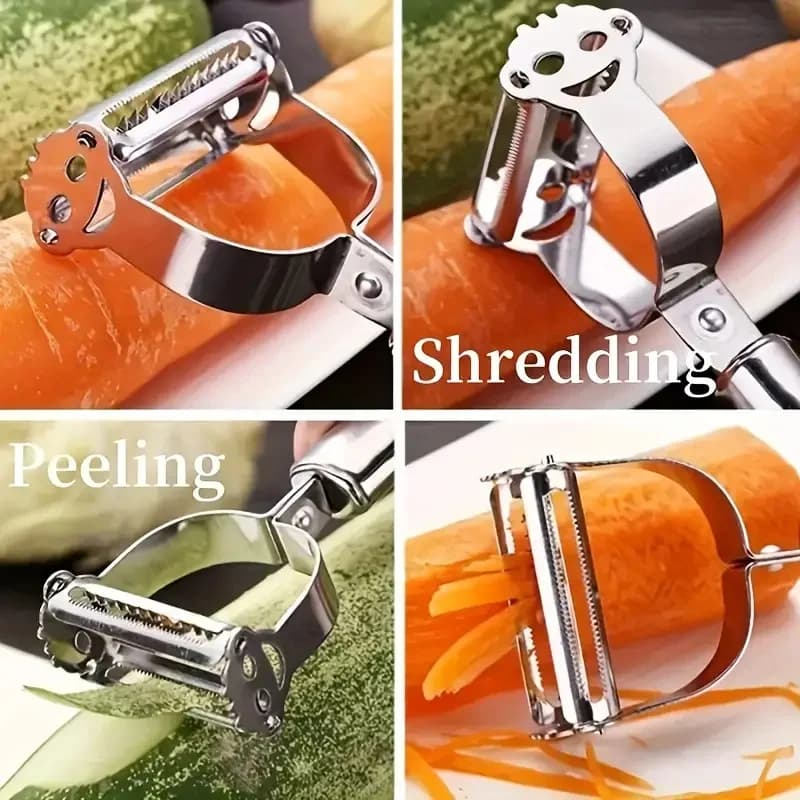 2in1 Stainless Steel Potato Cucumber Carrot Grater Peeler Vegetables Fruit Peeler Vegetable Slicer High Quality Kitchen Tool - 4