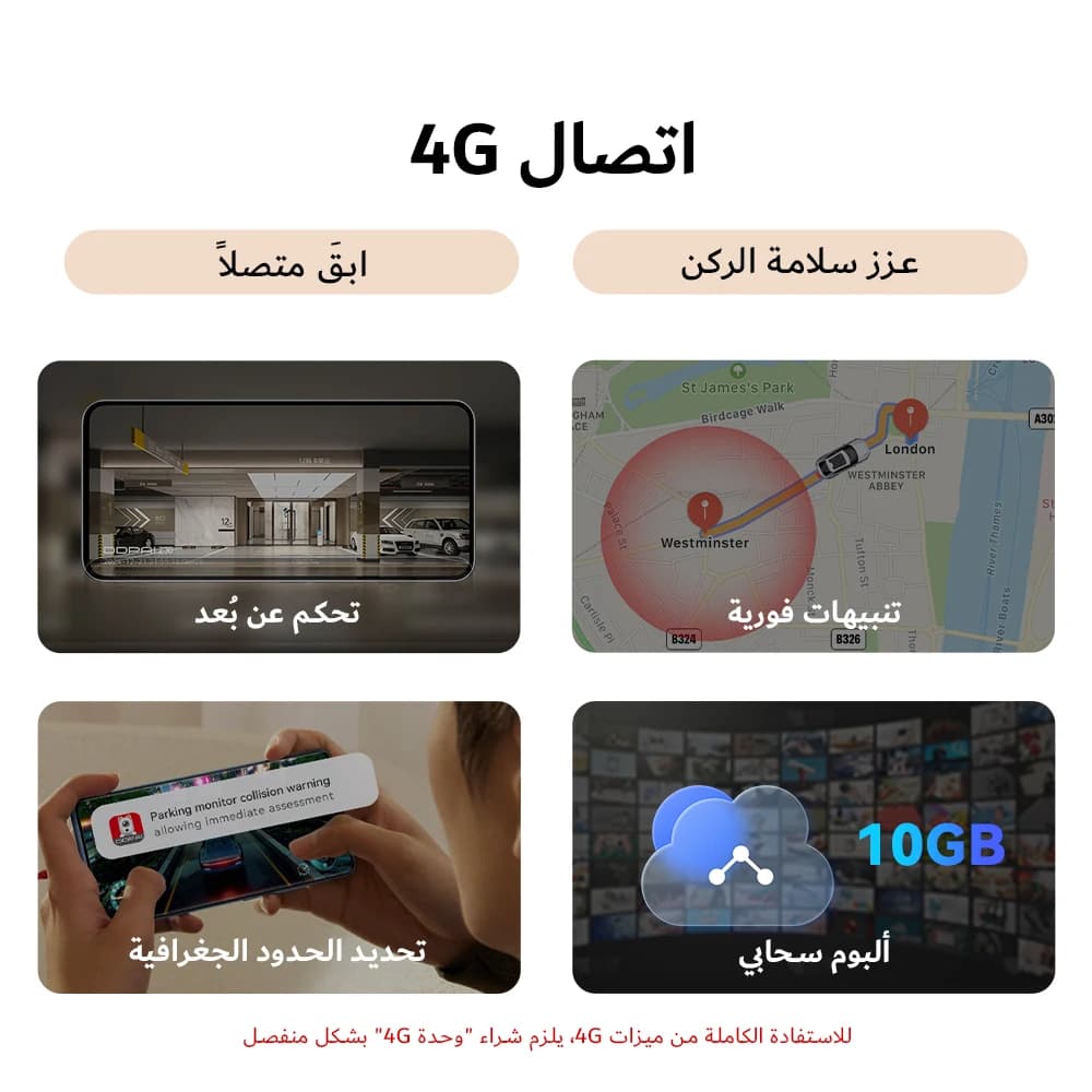 DDPAI 4K Dash Cam Z60 Pro يدعم كاميرا السيارة الخلفية والداخلية SONY STARVIS2 الاستشعار 24h وقوف السيارات 5 جيجا هرتز واي فاي ADAS GPS 4G جهاز تسجيل فيديو رقمي للسيارات - 5