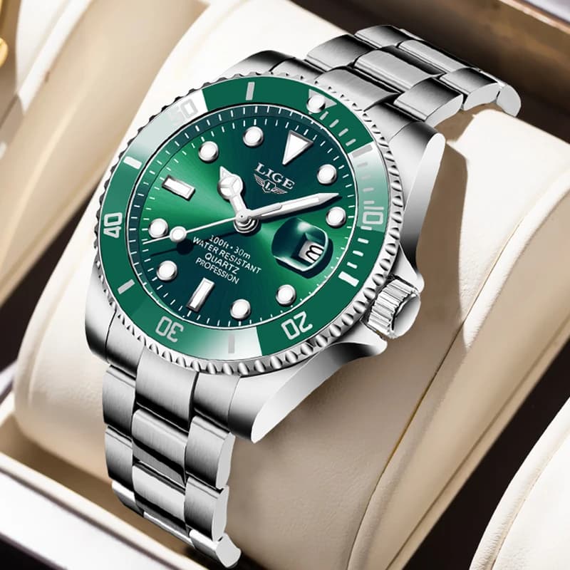 LIGE Fashion Luxury Watches for Men Original Top Brand Casual Sport Stainless Steel Wrist Auto Date Man Watch Clock Reloj Hombre - 6