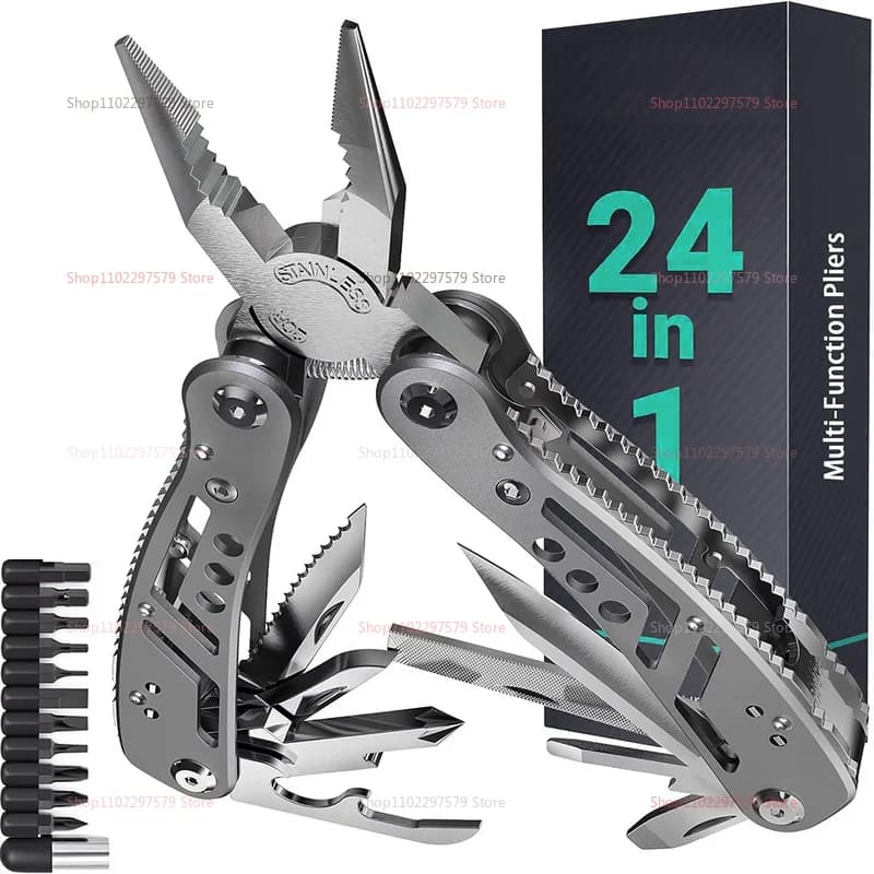 Multi-Tool Pocket Knife Pliers Folding Mini Portable Outdoor Tactical Survival Rescue Repair Tool for Camping Hiking Emergency