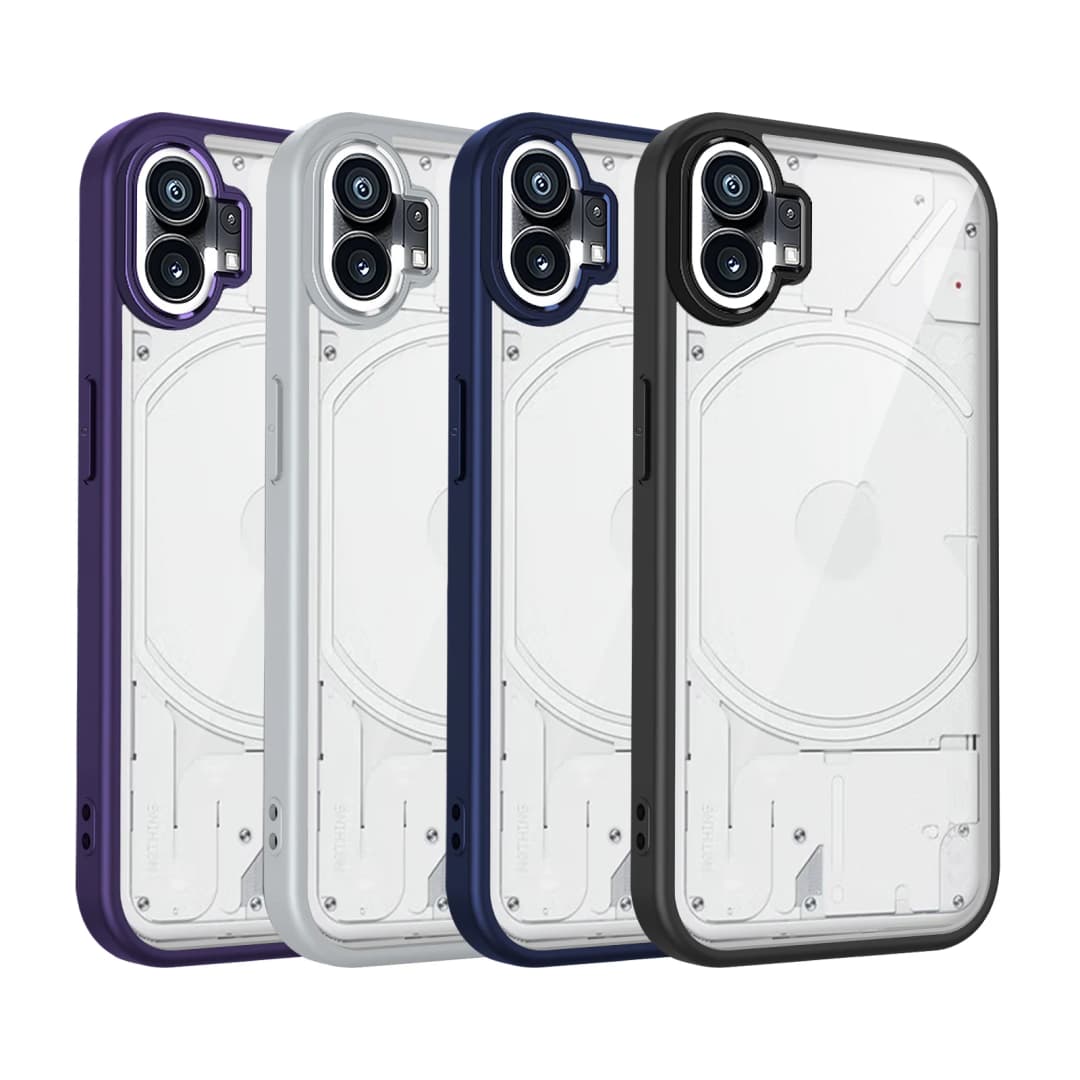 Nothing Phone One A063 Case Air Cushion Shockproof Silicone Bumper Clear Matte Back Cover Hard Phone Case for Nothing Phone 1 5G