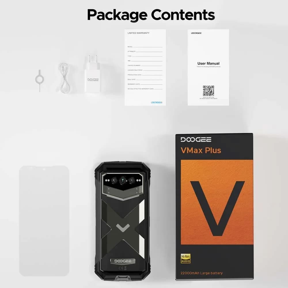 هاتف DOOGEE V Max Plus المتين لأول مرة في العالم ببطارية 22000 مللي أمبير وذاكرة 36 جيجابايت (16+20) وسعة تخزين 512 جيجابايت وكاميرا 200 ميجابكسل بشاشة 6.58 بوصة ومعدل تحديث 120 هرتز ومعالج Dimensity 7050 ونظام أندرويد 14 - 6