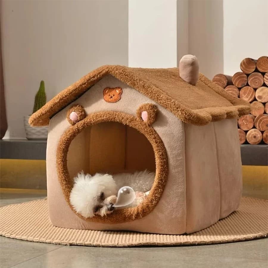Folding Houses Removable Washable Cat House Puppy Cave Sofa Four Seasons General Can Pet Supplies for Small Medium Pet - 6