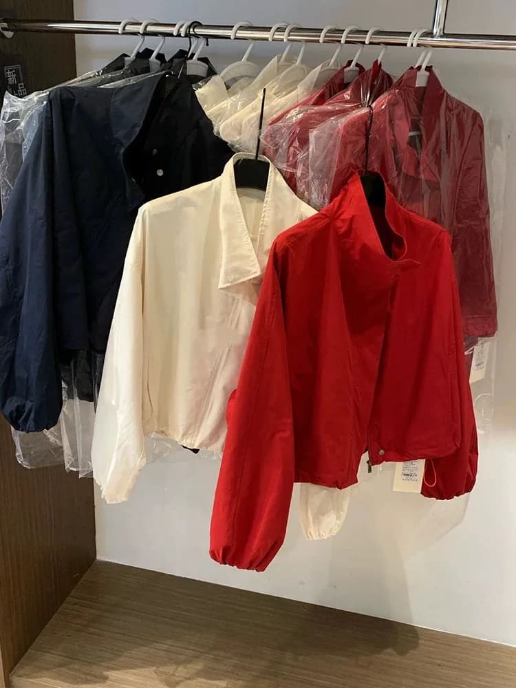 Casual ort Women's Jaet European Sle Spring Summer New Loose Windbreaker Sun Protection Zipper Design Commute Sle - 5