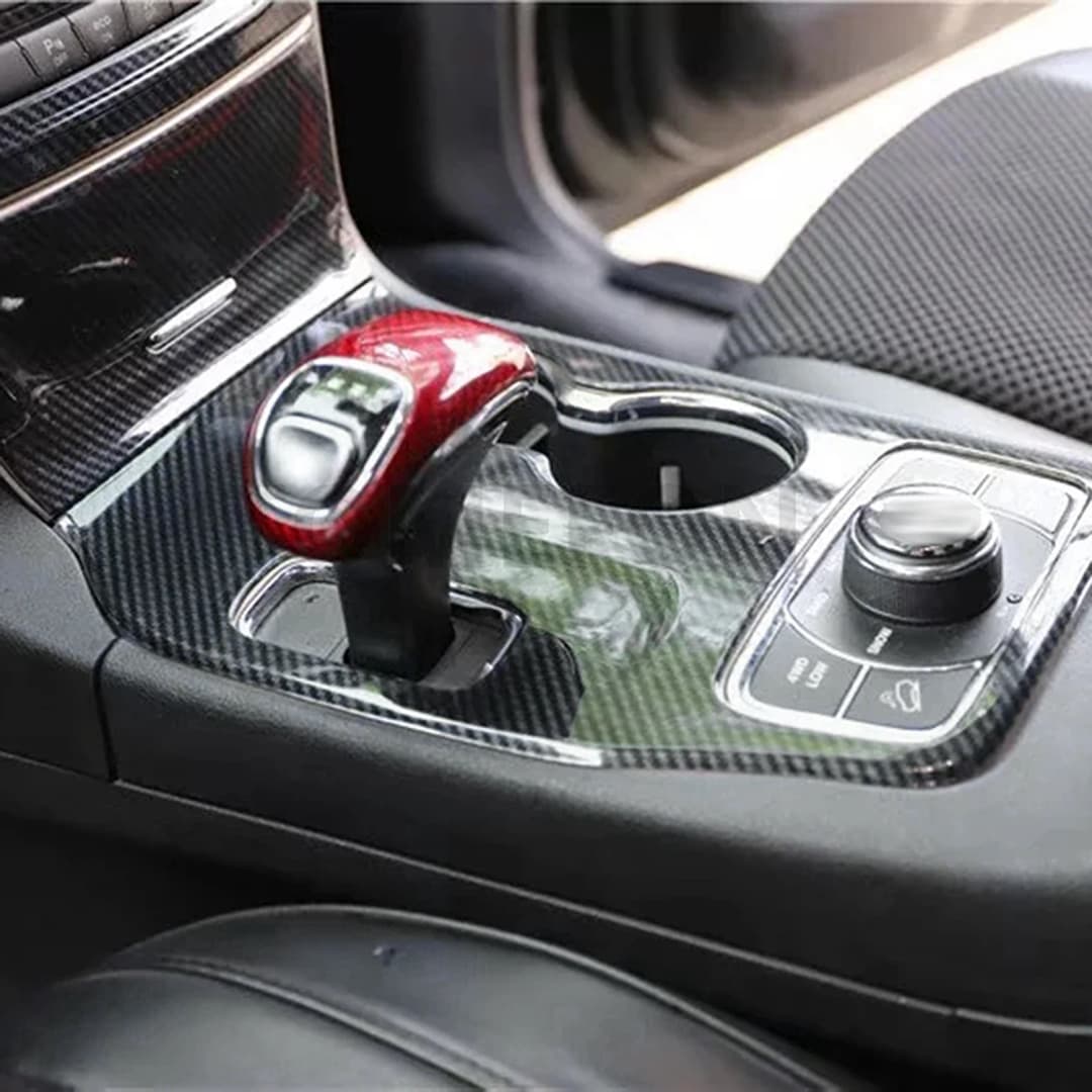 غطاء تزييني لحامل أكواب ناقل الحركة، ملصقات تزيينية، لسيارات جيب جراند شيروكي 2014-2015، إكسسوارات داخلية من مادة ABS - 6