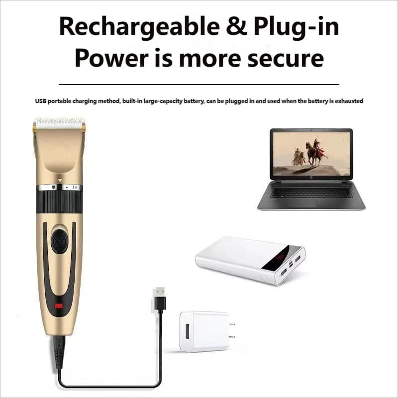 HOMEFISH Electric Hair Trimmer Shaver Professional Rechargeable Shavers Barber hair Cutting Machine - 2
