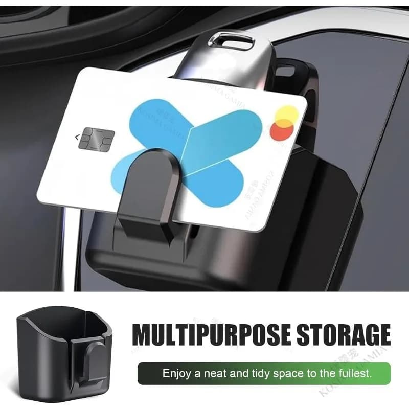 Car Key Holder Clip Car Interior Storage Box Dashboard Organizer Adhesive Mount for Card Key Rack Universal Car Accessories - 6
