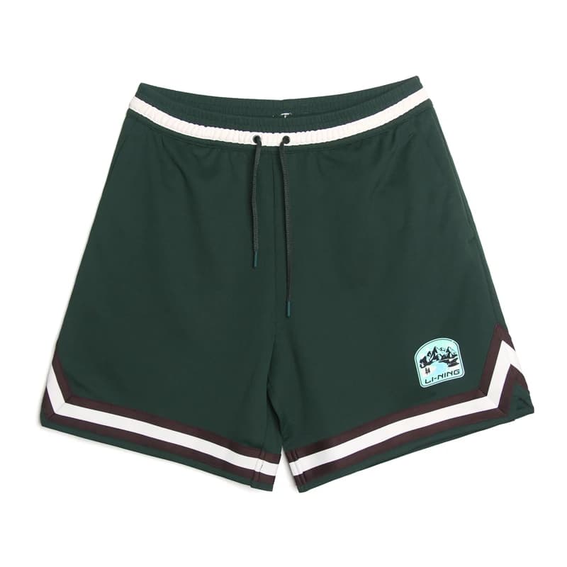 شورت كرة سلة رجالي Li-Ning مقاس عادي 100% بوليستر قابل للتنفس خصر قابل للتعديل ملابس رياضية AKSV941 - 4