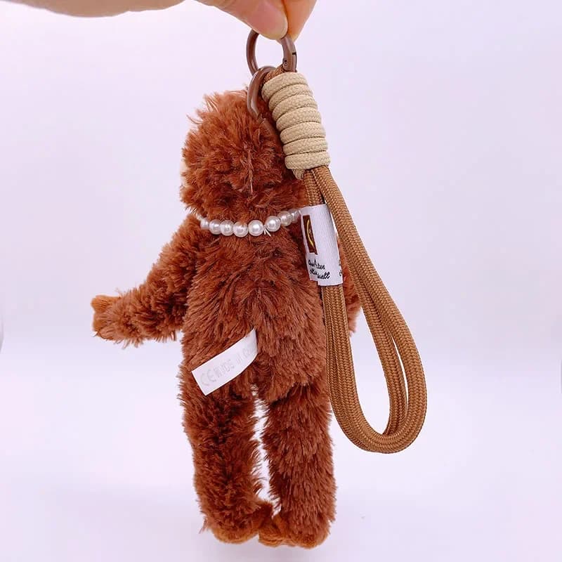 20cm Cute Little Monkey Pendant Plush Doll Animal Hanging Plushies Doll Bag Pendant Soft Stuffed Backpack Keychain Plush Dolls - 4