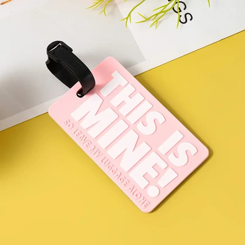 لينة بولي كلوريد الفينيل علامة الأمتعة رسالة الموضة المطبوعة علامات السفر الرجال النساء حقيبة اسم العلامة تسميات الطائرة حقيبة العلامات إكسسوارات السفر - 6