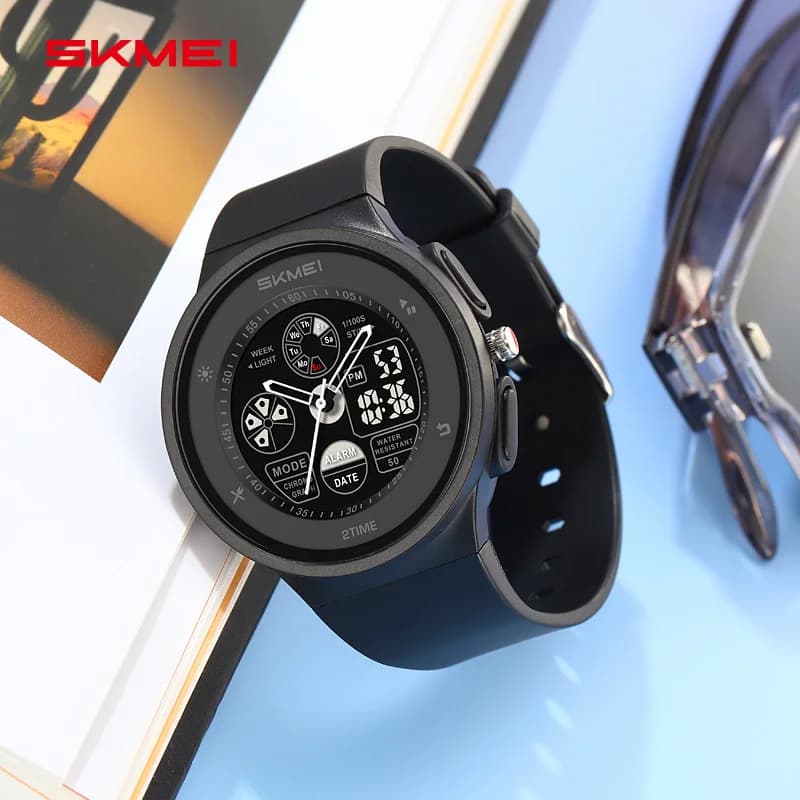 SKMEI 2346 New Arrival Colorful Fashion Unisex Men Women Time Big Digital Display PC Classic Sport Watch Chronograph Wristwatch - 4