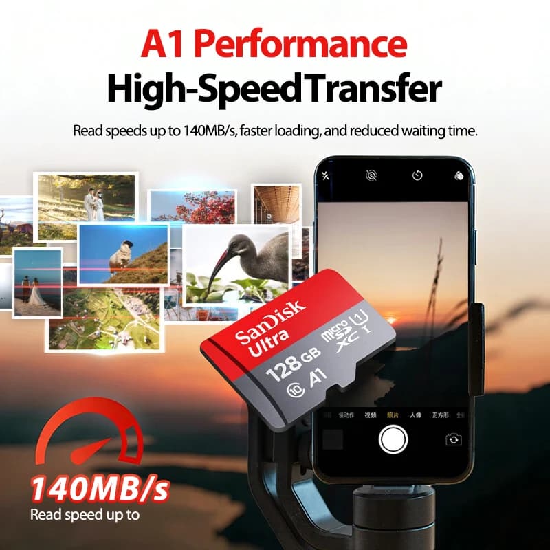 Sandisk Ultra Micro SD 128GB 32GB U1 A1 Class 10 64GB 256GB Micro SD Card SD/TF Flash Card Memory Card 512G microSD For Phone PC - 2