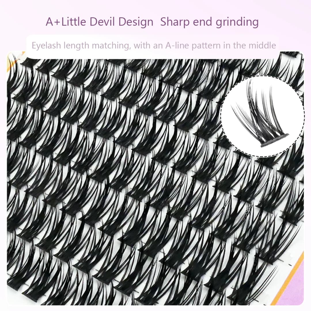 رموش قمح اصطناعية سعة كبيرة رموش أنمي رموش طبيعية رموش كوسبلاي عنقودية فردية رموش اصطناعية مكياج للمبتدئين - 4