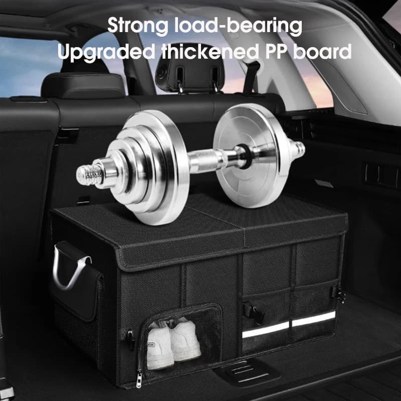 صندوق تخزين صندوق سيارة قابل للطي، قماش أكسفورد مقاوم للماء، سعة 92 لتر، منظم سيارة كبير للتخييم والصيد - 4