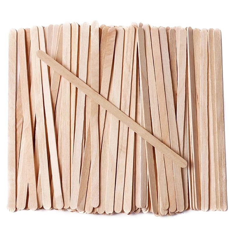 100PCS Disposable Wooden Hair Removal Wax Stick Woman Body Depilation Spatula Applicators Wood Tongue Depressor Beauty Tools - 5