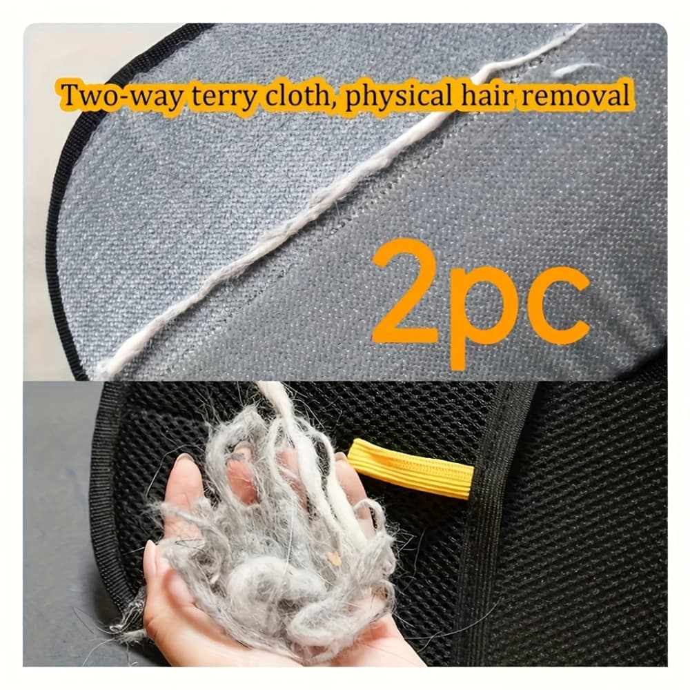 2Pcs Upgraded Pet Shedding Gloves — Five-Finger Reusable Hair Remover for Cats & Dogs - 5
