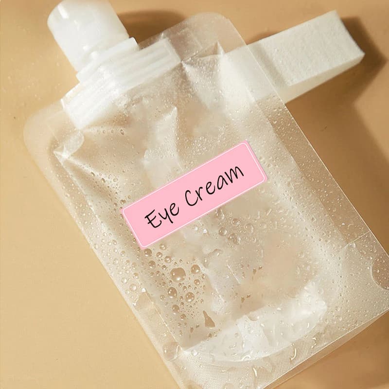 أكياس ضغط للسفر، سعة 100/50/30 مل، أكياس قابلة لإعادة الاستخدام لتوزيع الكريمات، حاويات شامبو مقاومة للتسرب، زجاجات تخزين مستحضرات التجميل - 5