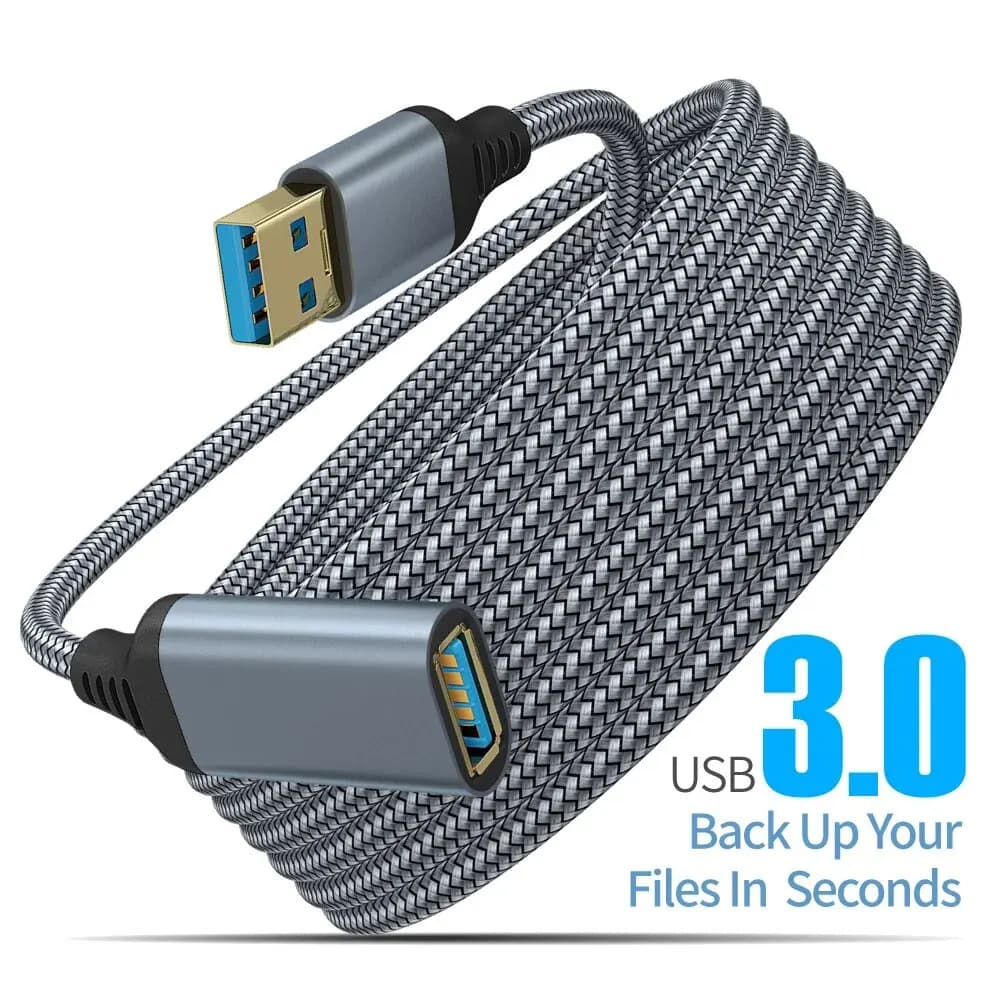 كابل بيانات UTHAI مضفر من النايلون USB 3.0 ذكر إلى أنثى كابل تمديد عالي السرعة للكاميرا والطابعة والكمبيوتر - 2