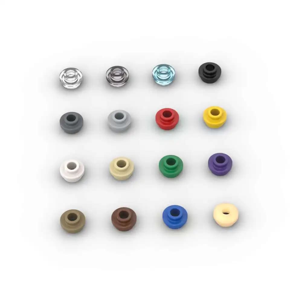 مجموعة بناء MOC 10 قطع 85861 لوحة دائرية 1x1 مع طوب مفتوح وأحجية جزيئية فكرة لعبة هدايا أعياد ميلاد الأطفال