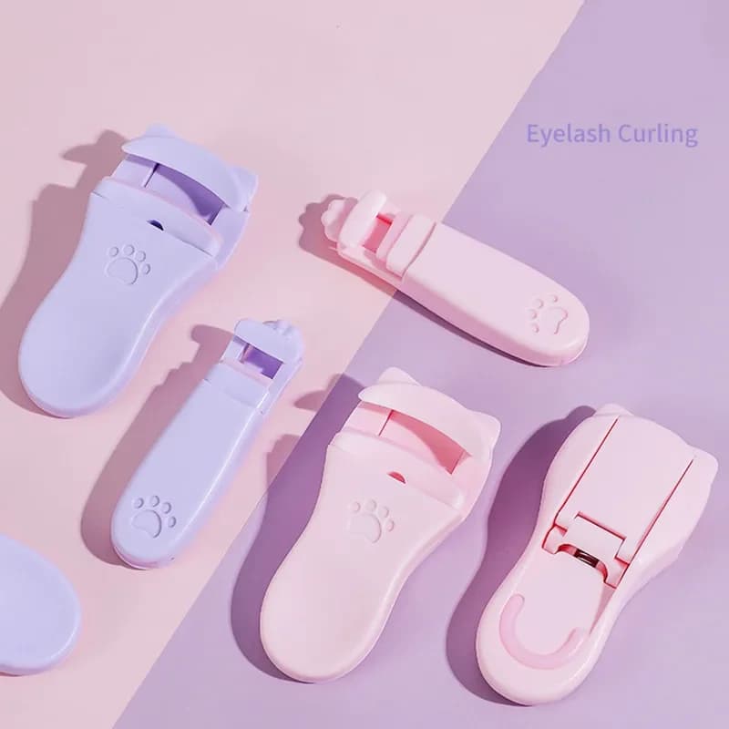 ملقط رموش جديد على شكل مخلب قطة، زاوية واسعة، مجموعة احترافية، ملقط رموش يدوم طويلاً، أداة تجميل محمولة للنساء - 5