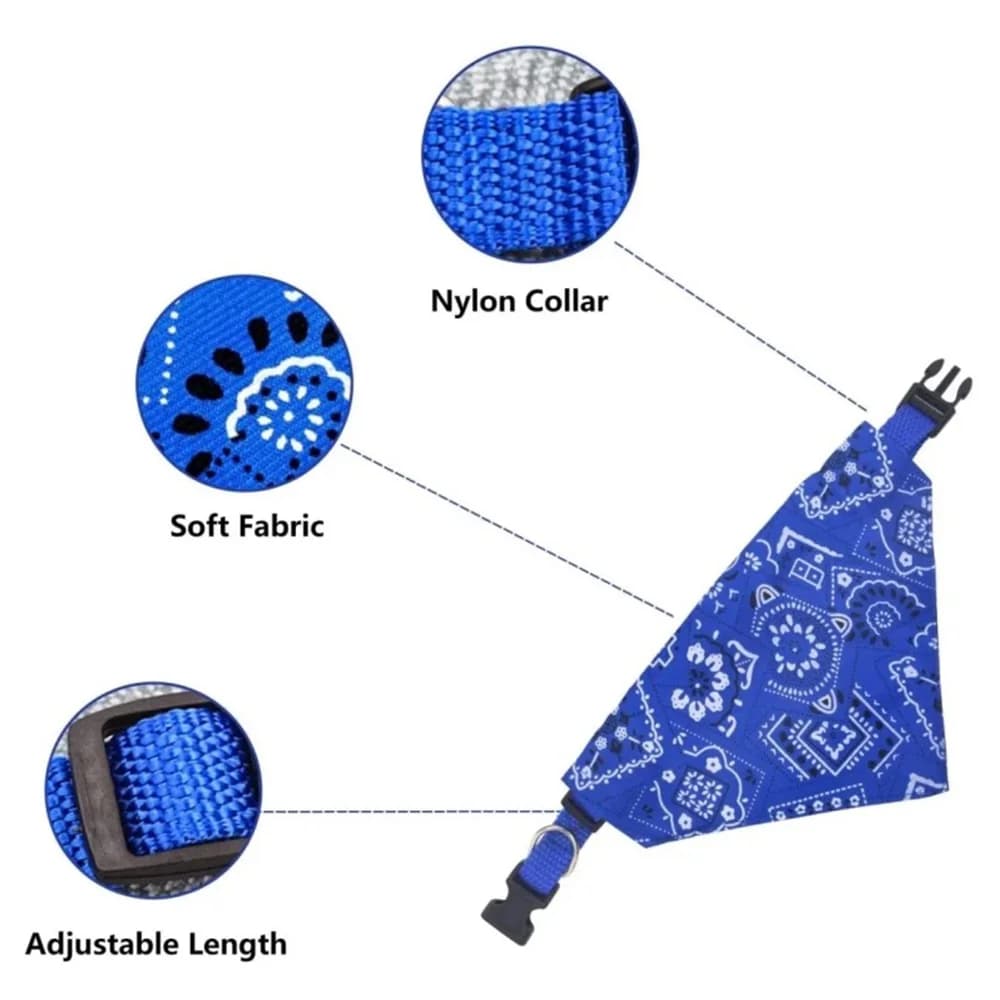 طوق للقطط والكلاب قابل للتعديل منديل مثلث للحيوانات الأليفة وشاح مثلث للكلاب طوق باندانا مثلث - 4