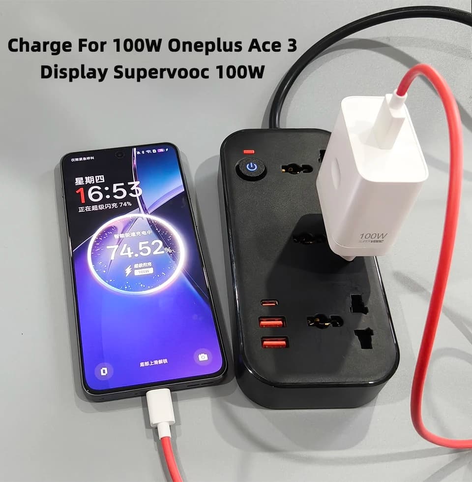 Original Oneplus 100W SuperVOOC USB Charger Adapter 80W 65W Fast Charging One Plus 13 13S 12 11 10 Nord 5 4 9 For OPPO Realme - 4