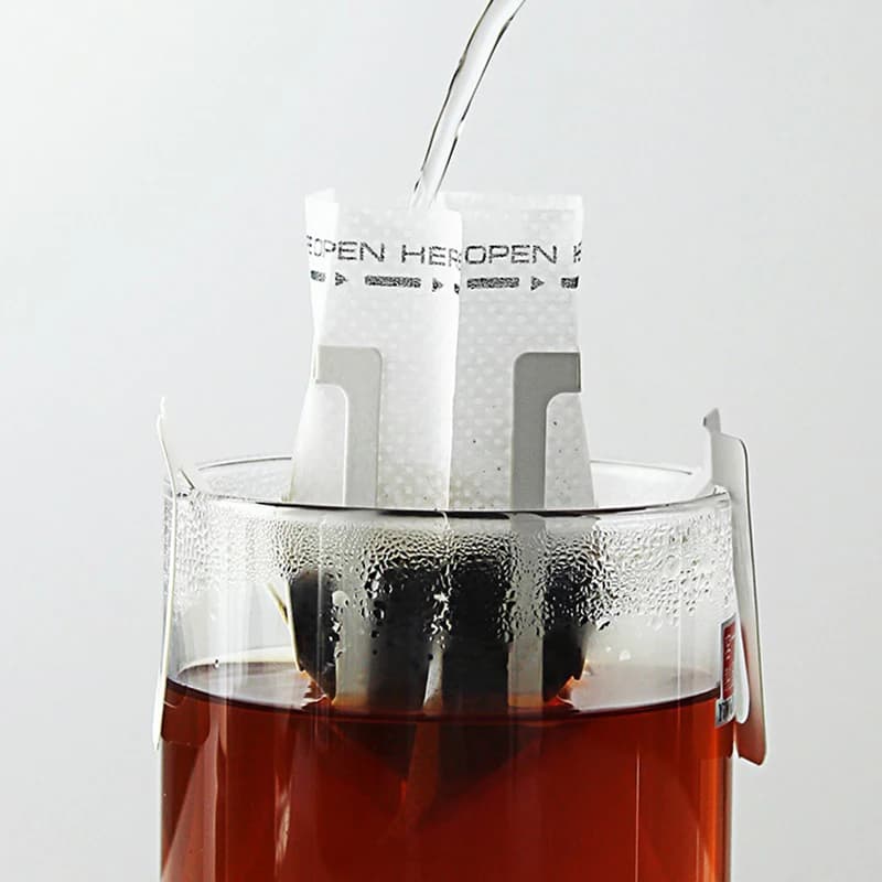 50/100 قطعة أكياس فلتر القهوة يمكن التخلص منها حزمة ورق قهوة بالتنقيط محمولة أذن معلقة ملحقات قهوة الإسبريسو أداة الشاي - 4