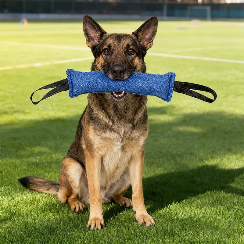 لعبة شد وسادة لدغة من الجوت، معدات تدريب متينة وتفاعلية للكلاب الكبيرة والصغيرة