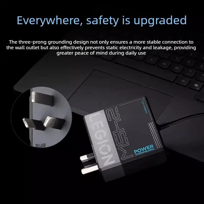 Lenovo Savior 245W 20V-12.25A High Power Square Port Gallium Nitride Charger Laptop Power Adapter Fast Charging - 3