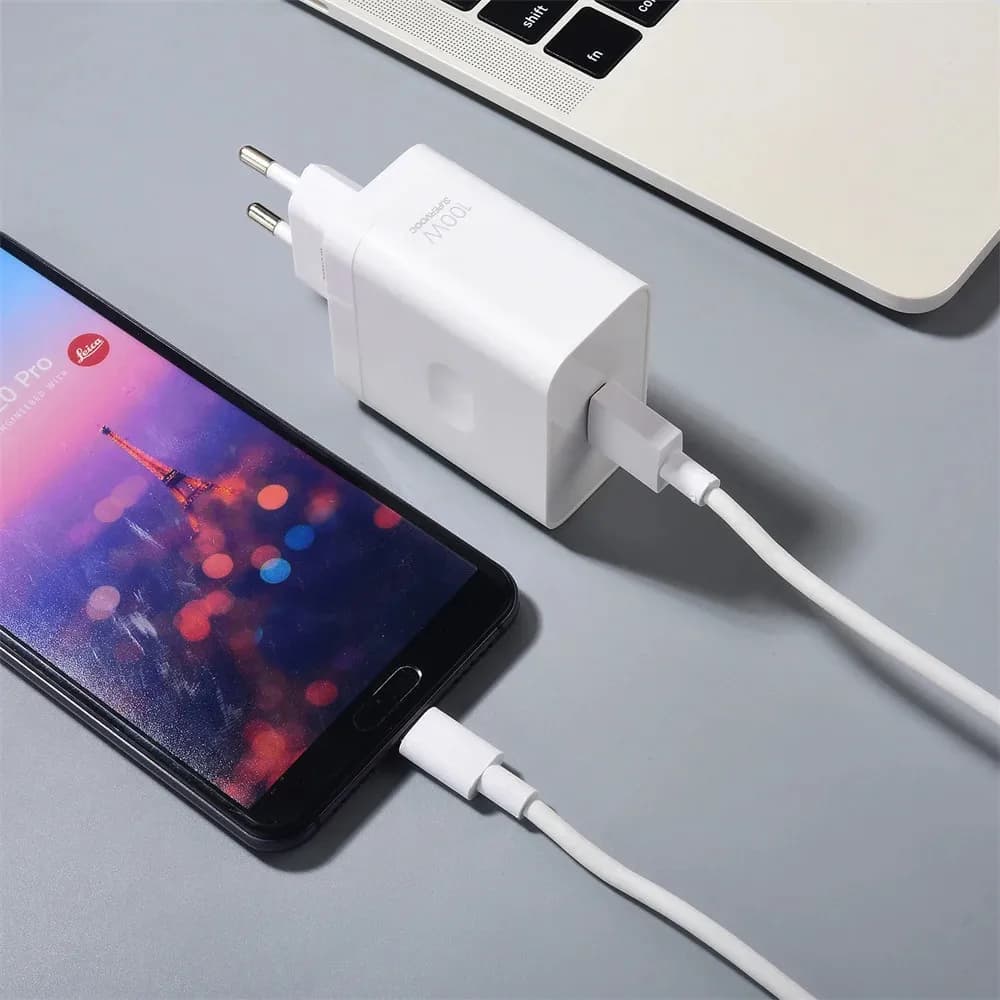 Realme 100W SuperVOOC EU Charger Fast Charging Power Adapter 10A USB C Cable For RealMe GT7 6 5 2T Neo 6 7 Se 14 13 Pro+ Find X8 - 5